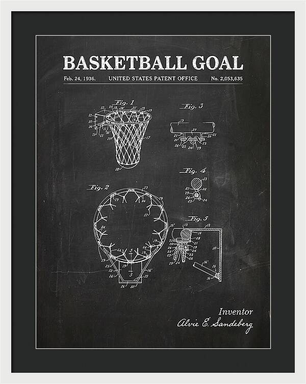 Basketball Goal Chalkboard Patent Us2053635