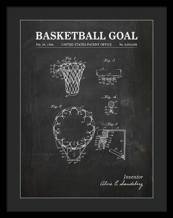 Basketball Goal Chalkboard Patent Us2053635