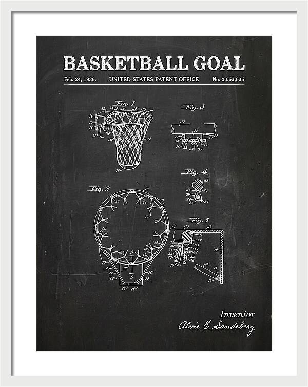 Basketball Goal Chalkboard Patent Us2053635