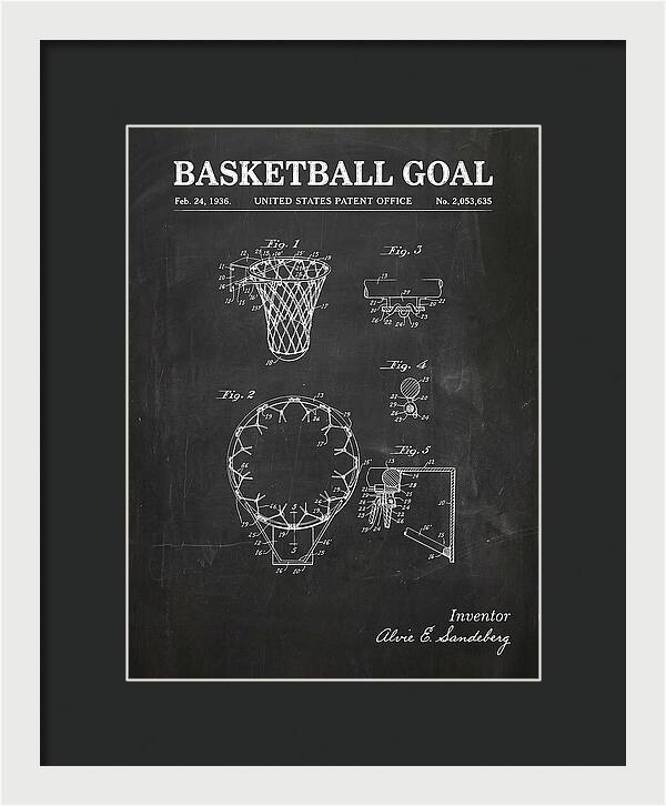Basketball Goal Chalkboard Patent Us2053635