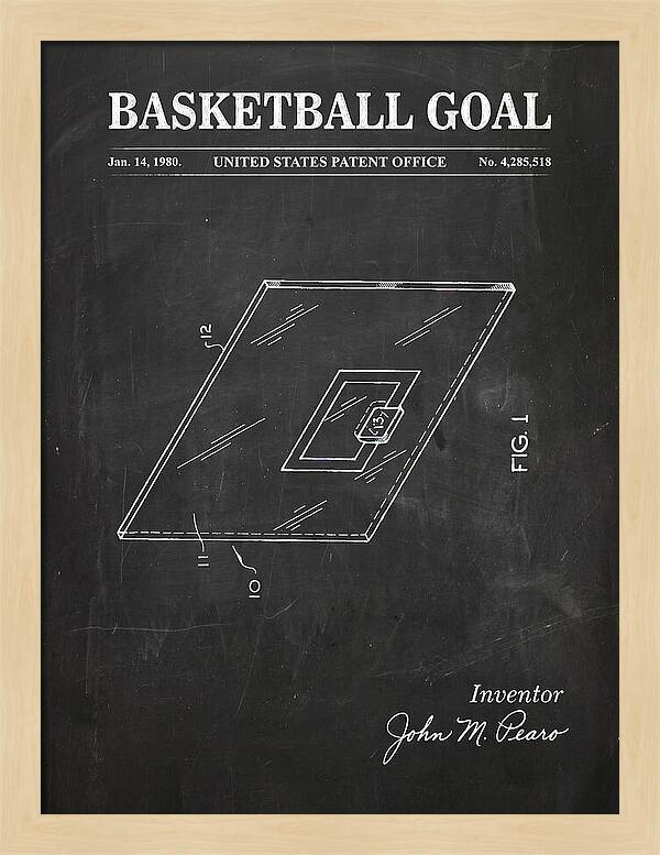Basketball Goal Chalkboard Patent Us4285518