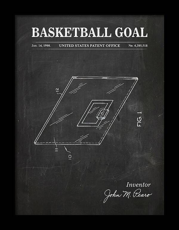 Basketball Goal Chalkboard Patent Us4285518