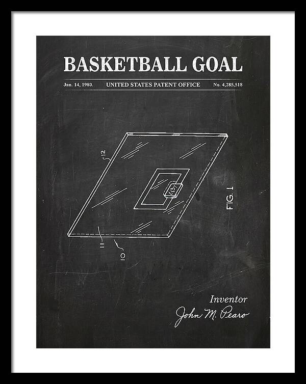 Basketball Goal Chalkboard Patent Us4285518