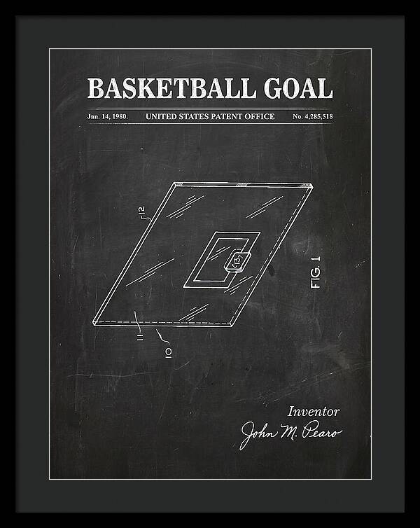 Basketball Goal Chalkboard Patent Us4285518
