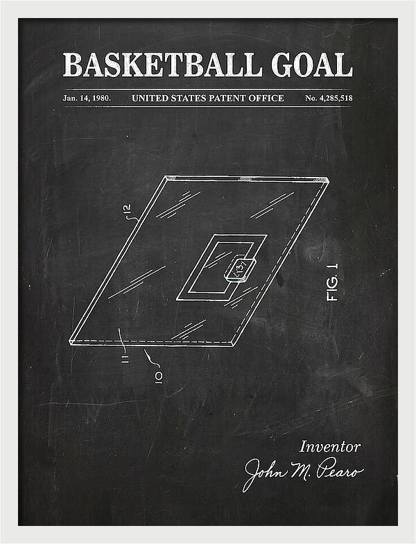 Basketball Goal Chalkboard Patent Us4285518