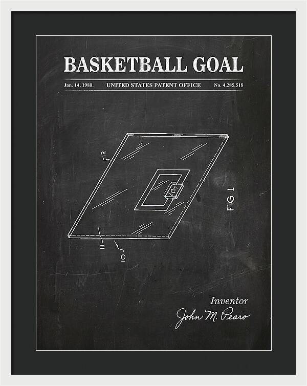 Basketball Goal Chalkboard Patent Us4285518