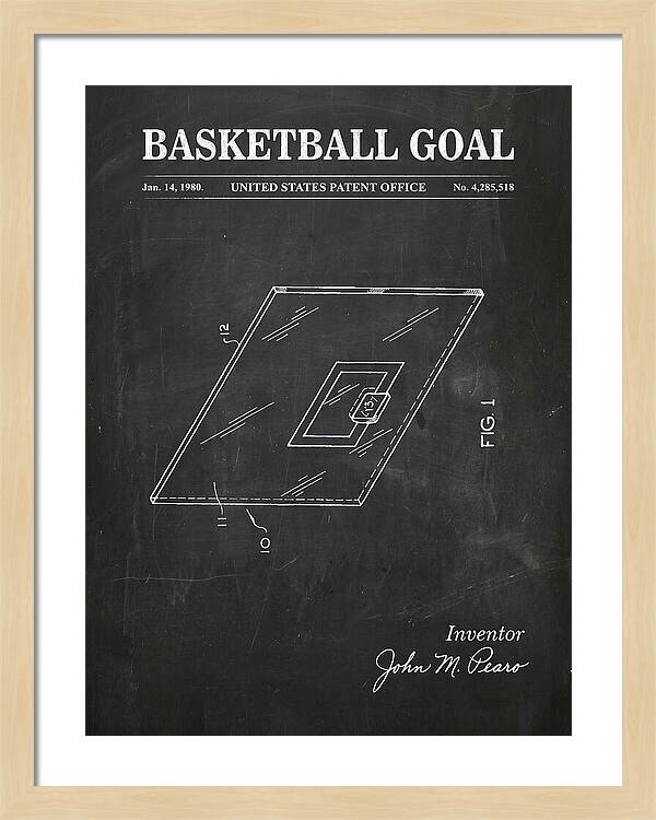 Basketball Goal Chalkboard Patent Us4285518