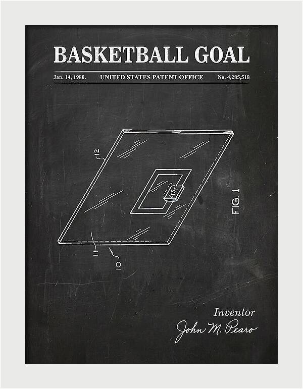 Basketball Goal Chalkboard Patent Us4285518