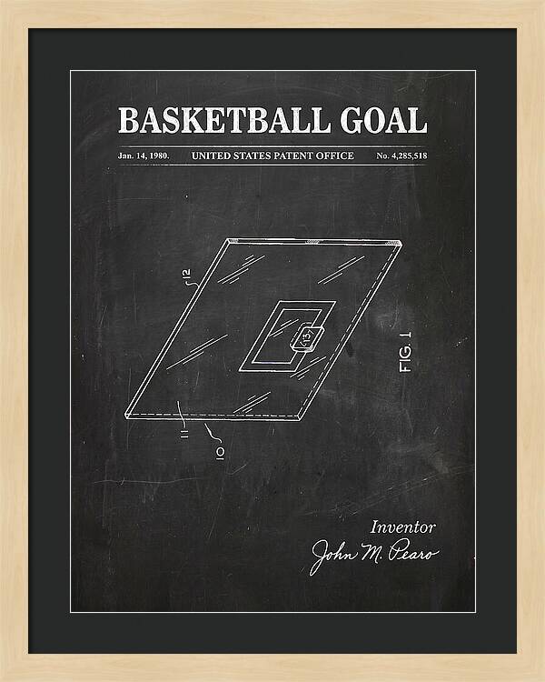 Basketball Goal Chalkboard Patent Us4285518
