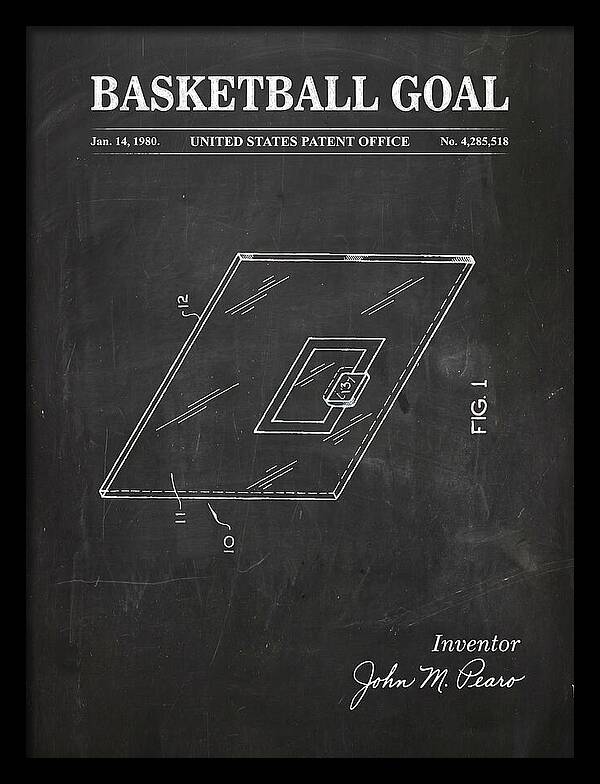 Basketball Goal Chalkboard Patent Us4285518