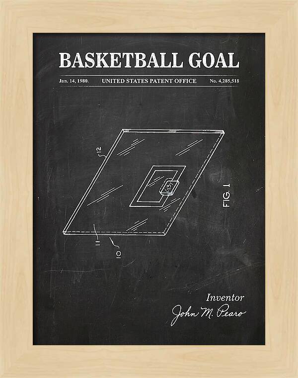 Basketball Goal Chalkboard Patent Us4285518