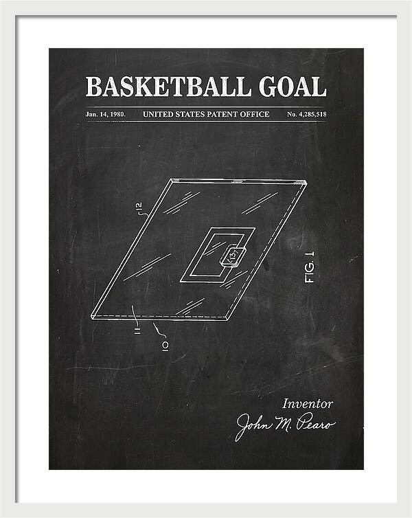 Basketball Goal Chalkboard Patent Us4285518