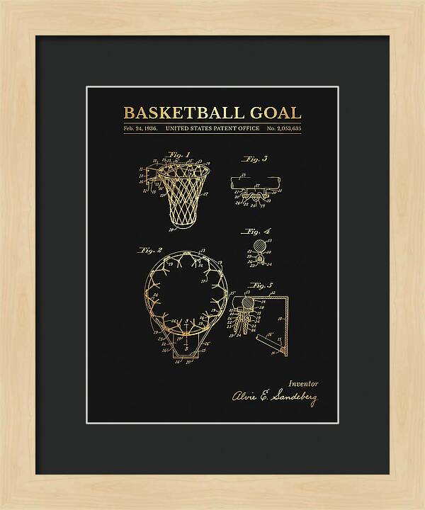 Basketball Goal Gold Patent Us2053635