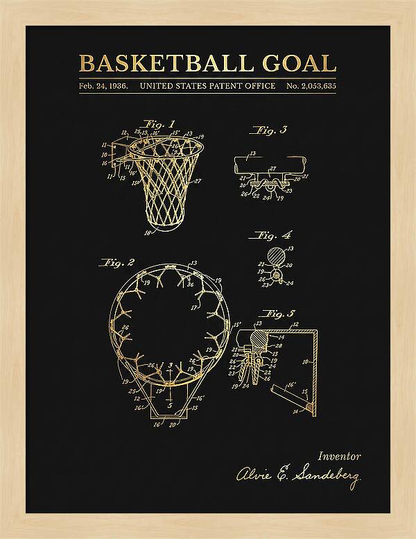 Basketball Goal Gold Patent Us2053635