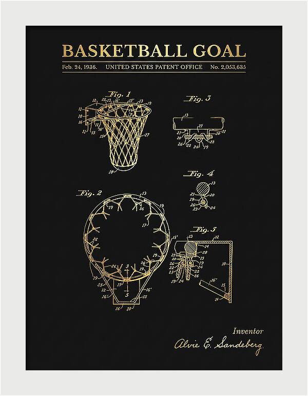 Basketball Goal Gold Patent Us2053635