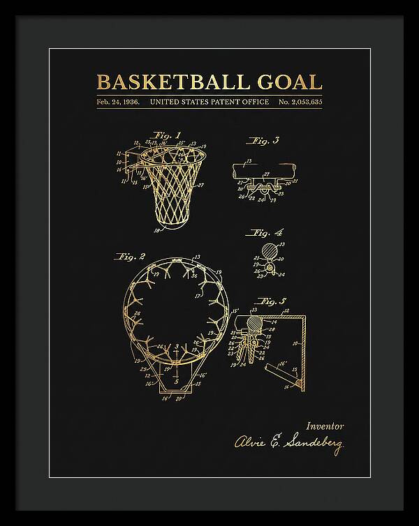 Basketball Goal Gold Patent Us2053635