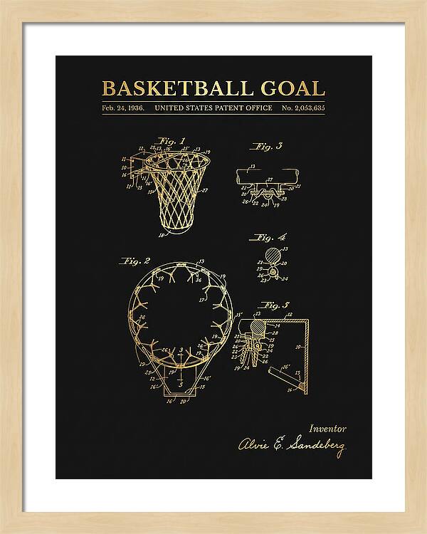 Basketball Goal Gold Patent Us2053635