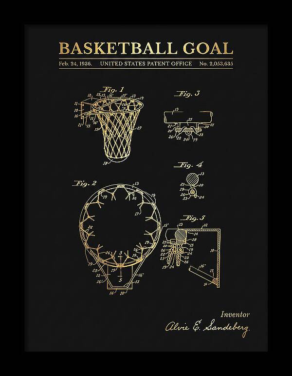Basketball Goal Gold Patent Us2053635