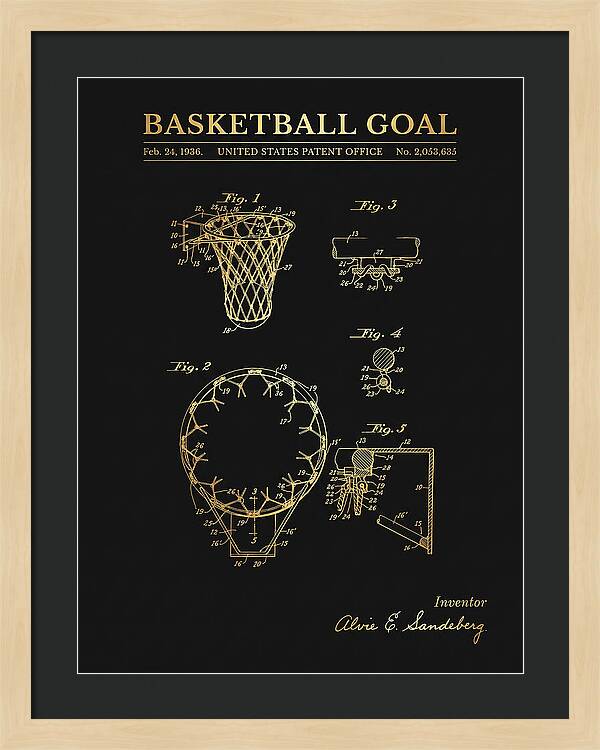 Basketball Goal Gold Patent Us2053635