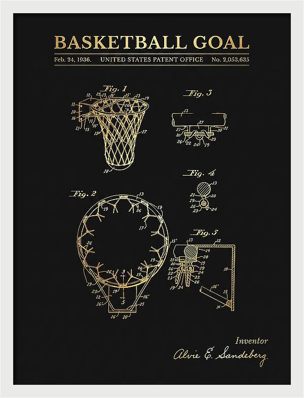 Basketball Goal Gold Patent Us2053635