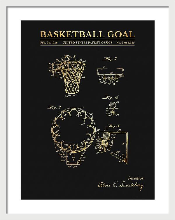 Basketball Goal Gold Patent Us2053635