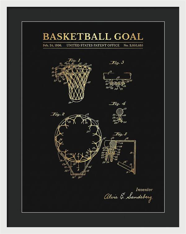 Basketball Goal Gold Patent Us2053635
