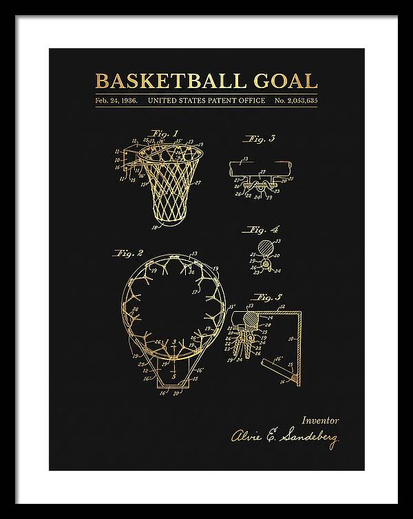 Basketball Goal Gold Patent Us2053635