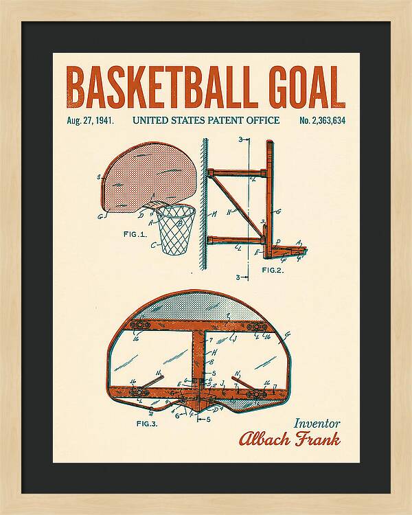 Basketball Goal Retro Patent Us2363634