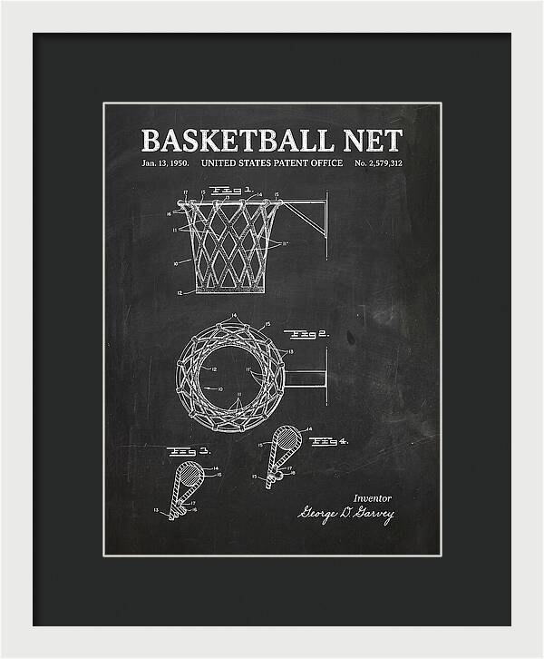 Basketball Net Chalkboard Patent Us2579312