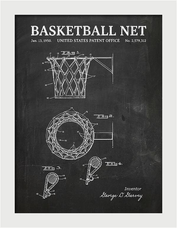 Basketball Net Chalkboard Patent Us2579312
