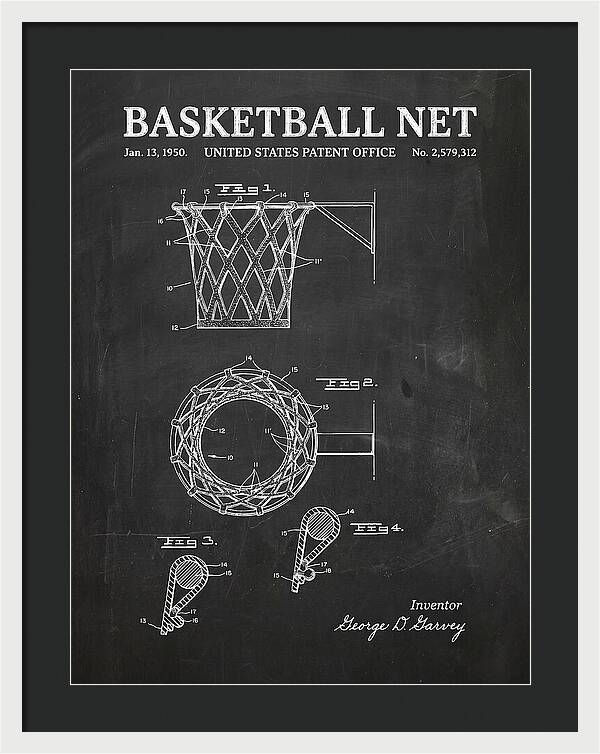 Basketball Net Chalkboard Patent Us2579312