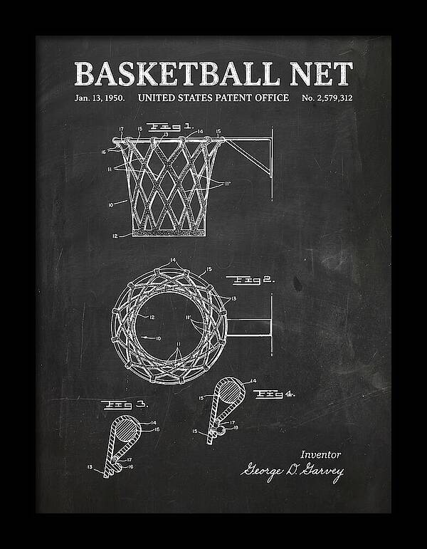 Basketball Net Chalkboard Patent Us2579312