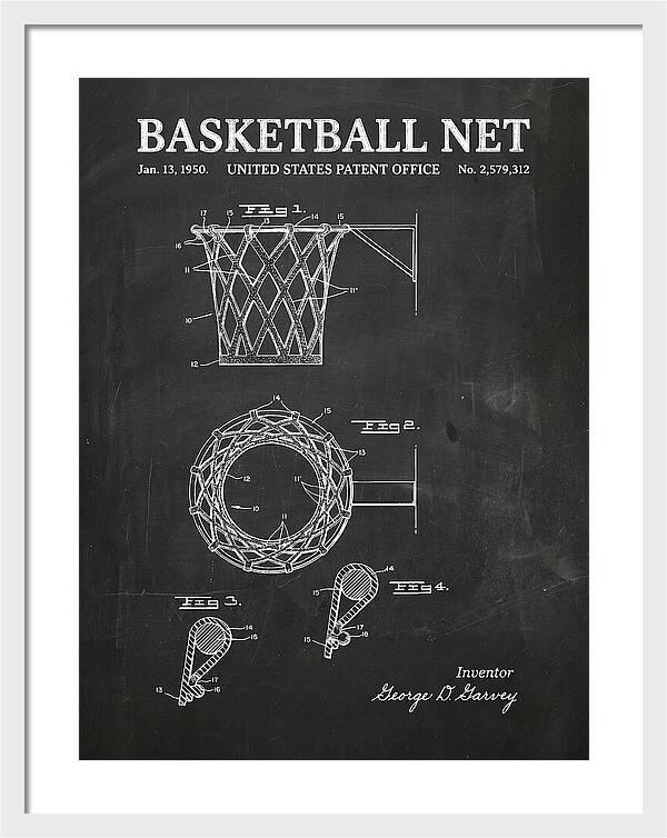 Basketball Net Chalkboard Patent Us2579312
