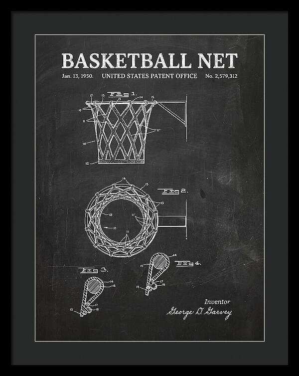 Basketball Net Chalkboard Patent Us2579312