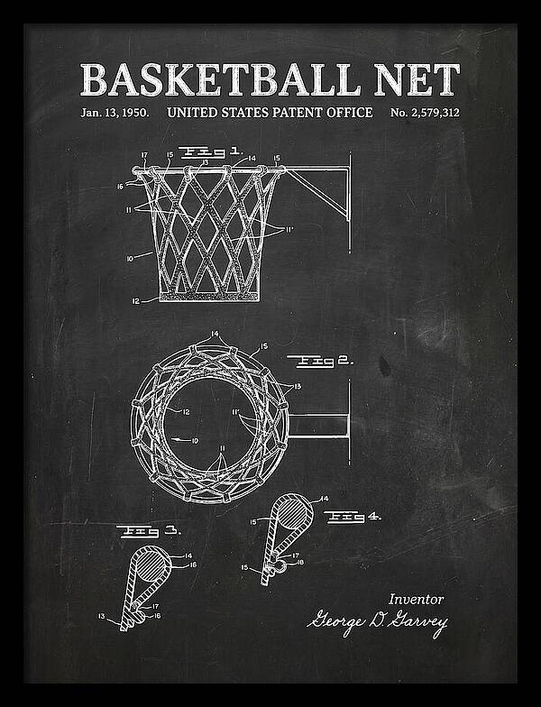 Basketball Net Chalkboard Patent Us2579312