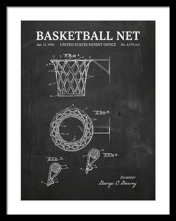 Basketball Net Chalkboard Patent Us2579312