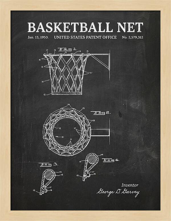 Basketball Net Chalkboard Patent Us2579312