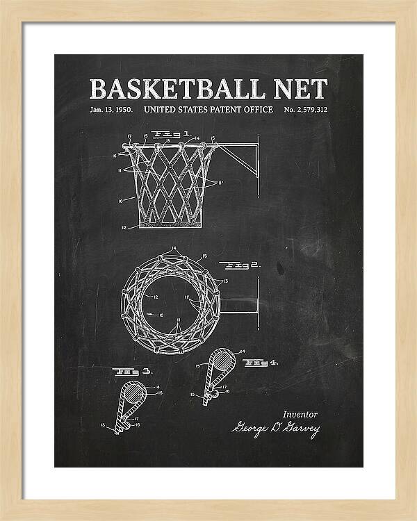 Basketball Net Chalkboard Patent Us2579312