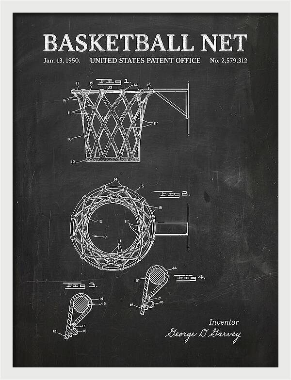 Basketball Net Chalkboard Patent Us2579312