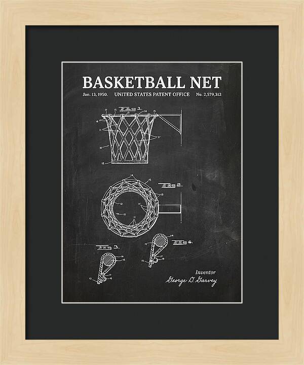 Basketball Net Chalkboard Patent Us2579312