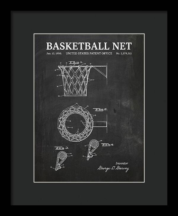 Basketball Net Chalkboard Patent Us2579312