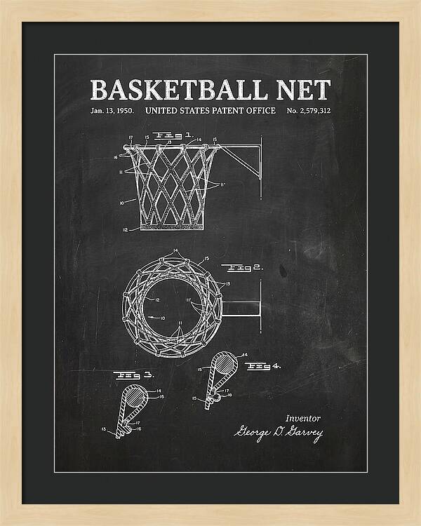 Basketball Net Chalkboard Patent Us2579312