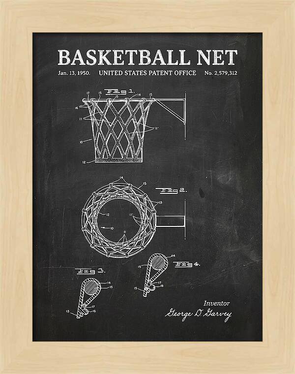 Basketball Net Chalkboard Patent Us2579312