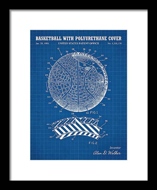 Basketball With Polyurethane Cover Blueprint Patent Us5310178a