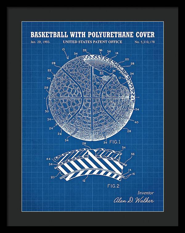 Basketball With Polyurethane Cover Blueprint Patent Us5310178a