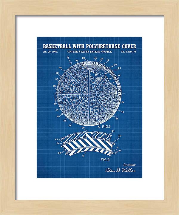 Basketball With Polyurethane Cover Blueprint Patent Us5310178a