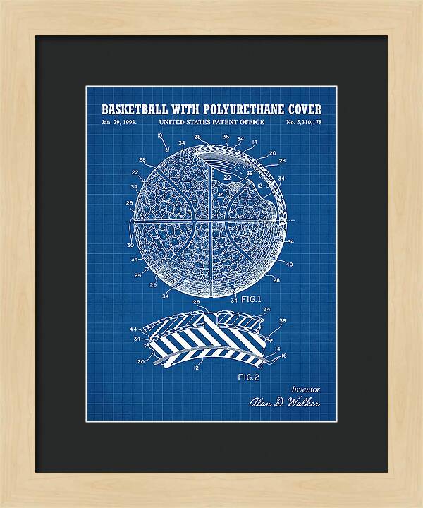Basketball With Polyurethane Cover Blueprint Patent Us5310178a