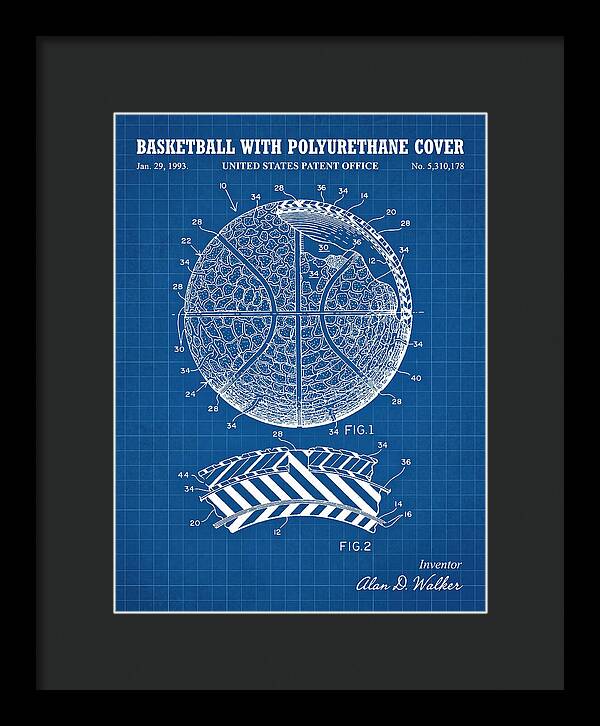 Basketball With Polyurethane Cover Blueprint Patent Us5310178a