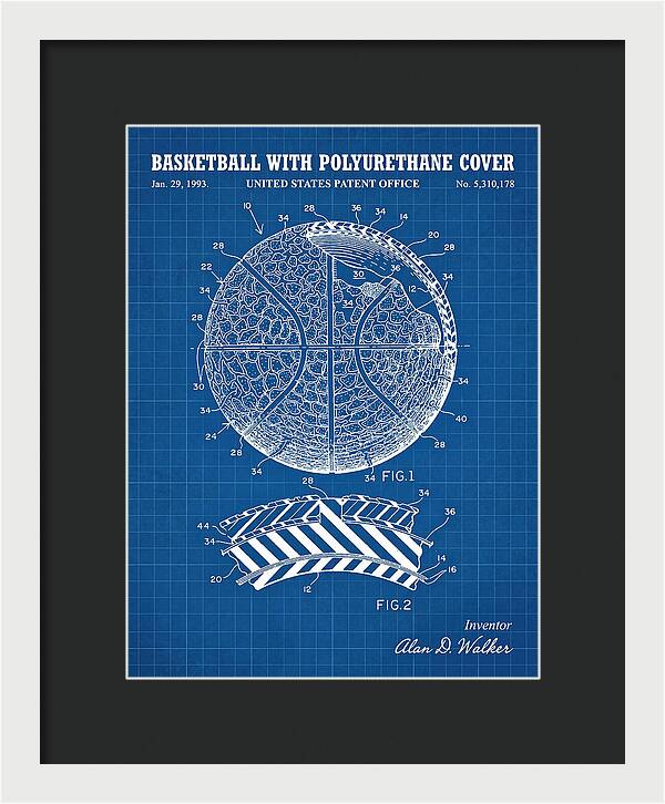 Basketball With Polyurethane Cover Blueprint Patent Us5310178a