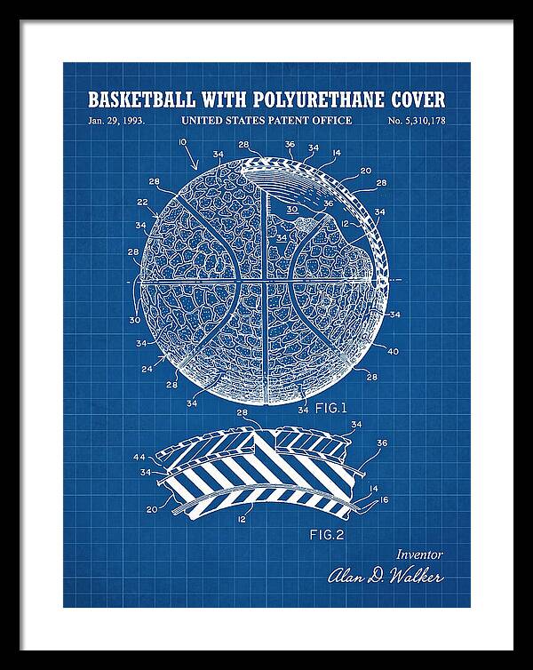 Basketball With Polyurethane Cover Blueprint Patent Us5310178a